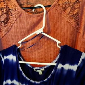 Two  short sleeve women's shirts